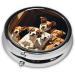 Buy Farm Animals Round Pill Box - 3 Compartment Mini Decorative Portable Travel Medicine Organizer - Buy Online on GoSupps.com
