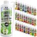 C.P.Sports beverage syrup for mineral drink i syrup sugar-free for vital drink iced papers with vitamins i beverage concentrate for mixing with water for sports drink i 1 liter + pump dispenser stee apple (1 Pack)