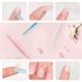 3 Pcs Glass Cuticle Pusher Nail File Set - Double Sided Crystal Glass with Grit - Cuticle Care Tool for Women Girls in Nail Salons and Homes (Pink Blue Transparent) - Buy Online on GoSupps.com