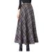 Women's skirt short black long beach skirt A-line ball dress ladies slit with high elastic waist elastic vintage flower swing rock elastic waistband a line mini skirt dark gray l