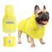 iChoue Dog Raincoats, Packable Rain Coats, Lightweight Rain Jacket with Reflective Straps, Adjustable Poncho for Medium Dog French English Bulldog Pug Terrier (Yellow, Medium) Medium (Pack of 1) Yellow