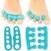 4PCS Toe Stretcher-Silicone Gel Separator-Plantar Fasciitis Bunion Overlapping Hammer Therapeutic Hydrotherapy Spreader Toe pad (Green)