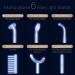 UUPAS 6 in 1 Portable High Frequency Facial Wand with 6 Blue Glass Tubes - Facial Skin Machine for Face, Eyes, and Body - Buy Online on GoSupps.com