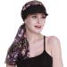 Women's Chemo Headwear: Black Newsboy Cap with Scarfs - Ideal Gift for Hair Loss - All Year Wear - Buy Online on GoSupps.com