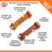 Nylabone Puppy Extreme Tough Chew Toy Bones Twin Pack Beef Stew & Veg and Bacon Flavours Small Brown/orange - Buy Online on GoSupps.com