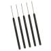 MagiDeal 5 Hair Extension Hook Needles Set for Hair Extensions Microring Real Hair Strands Crochet Hook Black