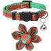 Lamphyface Christmas Cat Collar with Bandana & Bell | Adjustable Breakaway Safety Collar for Kitty Plaid Flower Design - Buy Online on GoSupps.com