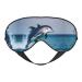 SSIMOO Cute Dolphin Print Double-Sided Eye Mask Soft and Light Blocking for Enhancing Sleep Quality Black