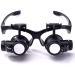 Magnifying Glasses Head Magnifier Glasses with 2 LED Lights and Detachable Lenses 5X 20X 15X 10X Best Eyeglasses Magnifier for Reading and Hobby
