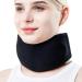 Neck Support Brace Adjustable Soft Brace Wraps for Neck Soft Neck Support Brace for Sleeping Aligns & Stabilizes Vertebrae Ensures Stability for Women & Men Black M