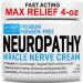 Neuropathy Nerve Relief Cream - Premium Nerve Cream 3X Action for Targeted Relief and Soothing Nerve Comfort - Maximum Strength with 4% Menthol Arnica MSM for Feet Hands Legs Toes & Back - Large 4 Oz