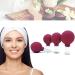 Rose Red Glass Facial Cupping Set - Silicone Vacuum Suction Cups for Anti-Cellulite Lymphatic Therapy on Face, Eyes, and Body - 4pcs - Buy Online on GoSupps.com