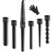LOETAD Curling Iron Set 6 in 1 Curling Iron Multifunctional Replaceable Ceramic Coating Curler with LED Display