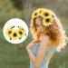 Miaija 2Pieces Sunflower Headband Stretch Floral Hair Clips Party Festival Womens Headbands Flower Hair Accessories for Girls Brides Ladies - Buy Online on GoSupps.com
