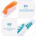 Healeved Toothbrush 2 Sets - Double-Sided Denture Brush with Carrying Case | False Teeth & Denture Cleaning Tool - Buy Online on GoSupps.com