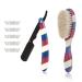 Professional Barber Straight Edge Razor and Barber Fade Brush Set Include 5 Blades Straight Razor for Men Close Shaving & Hair Cutting (Red/White/Blue)