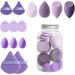 Makeup Sponge Makeup Blender Sponge Set - Makeup Puff Sponge Set | Portable Sponge Face Makeup Tools Blender Sponges for Powder Foundation purple - Buy Online on GoSupps.com