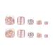 White French Tip Press on Toenails - Short Square Acrylic Toenails with Rhinestone & Gold Butterfly Designs - 24Pcs Summer Glitter Fake Toenails for Women & Girls - Buy Online on GoSupps.com