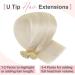 Easyouth UTIP Real Hair Extensions - 14 inch 50g Platinum U Tips Keratin Bonding Hair Extensions #60 - Premium Quality for Perfect Hair Length & Volume - Buy Online on GoSupps.com