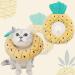 Crazy Bean Postoperative Protective Collar for Cats | Soft Adjustable & Safe Kitten-Collar - Sweet Elisabethane S Pineapple Design - Buy Online on GoSupps.com