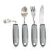 Extra Wide Handles Bendable Easy Grip Cutlery Set Chunky Handles Corfort Grips Disability Ideal Dining aid for Elderly Disabled Arthritis Parkinson's Disease Tremors Sufferers(Grey)