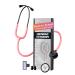 FriCARE Lightweight Stethoscope - Stethoscopes for Nurse Medical Nursing Students - Classic Home Health Diagnostic Kit StethoMedic Essentials Lifetime Warranty & FSA HSA Eligible (Pearl Pink)