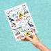 XO Fetti Shark Temporary Tattoos - 38 Metallic Styles | Underwater Ocean Animal Party Supplies - Totally Jawsome! - Buy Online on GoSupps.com