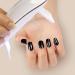 Shop Semi Cured Gel Nail Strips - 20pcs Pure Black Polish Stickers Long Lasting & UV Compatible | International Shipping Available - Buy Online on GoSupps.com
