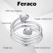 Feraco 2PCS Lymphatic Drainage Magnetic Rings for Arthritis Relief - Pure Copper Magnet Therapy Fingers Ring - Heart & Vintage Flower Design - Silver - Buy Online on GoSupps.com