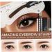 Eyebrow Stamp Eyebrow Stamp Kit Eyebrow Powder Stencil Razor Brush Hairline shadow Makeup Tool Style3 - Buy Online on GoSupps.com