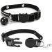 Personalized Reflective Cat Neck Band with Safety Lock - Mogokoyo 2 Packing Bells Adjustable Collar for Cats & Kittens (Black) - Custom Name & Phone Number - Buy Online on GoSupps.com