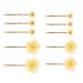 Fodattm 10PCS Fashion Flower Bobby Pin Hair Clips Wedding Bride Metal Hair Pins Side Clip for Women Lady (Yellow)