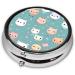 Buy Cute Fox Round Pill Box - 3 Compartment Portable Travel Organizer for Pills | Ideal for International Shipping - Buy Online on GoSupps.com