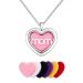 Mom Heart Love Essential Oil Diffuser Necklace Aromatherapy Locket Pendant Refill Pads Stainless Steel