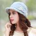 CACUSS Women's Foldable Floral Bucket Hat with Bowknot - Blue | Stylish Sun Protection - Buy Online on GoSupps.com