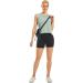 Ice Silk Crop Workout Tank Top for Women | Cool-Dry Sleeveless Loose Fit Yoga Shirt | Running Gym Athletic Top | Greyish Green, Medium - Buy Online on GoSupps.com