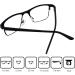 Mini Metal Blue Light Blocking Reading Glasses - Stainless Steel Frame (Black) | Anti Blue Light Filter | 1.5 Dioptres - Unisex - Buy Online on GoSupps.com