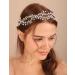 Deniferymakeup Pearl Bride Wedding Hair Vine Crystal Bridal Hair Accessories Wedding Headpiece for Women and Girls (Silver) - Buy Online on GoSupps.com