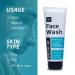 Ustraa Face Wash Mint Cool - Hydrating Cleanser for Dry Skin - 7.05 oz - International Shipping Available - Buy Online on GoSupps.com