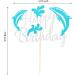 Arthsdite 1Pc Dolphin Happy Birthday Cake Topper Dolphin Marine Theme Boy Girl Child Birthday Party Cake Decoration - Blue Silver Glitter Dolphin Cake Topper - Buy Online on GoSupps.com