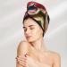 Rainbow Stripe Coral Velvet Dry Hair Cap | Anti-Frizz Cap for Curly Long & Thick Hair - International Shipping - Buy Online on GoSupps.com