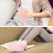 1L Hot Water Bottle with Soft Cover - 1000ml Hot Water Bag - Removable Covers - Pain Relief - Pink - Buy Online on GoSupps.com