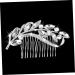 MAGICLULU Floral Rhinestone Hair Pin Bridal Headpiece Bridal Wedding Hair Comb Slide Clip Rhinestone Headpiece Tiara Crystal Bride Headband - Buy Online on GoSupps.com