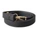 JKNAKN Replacement Adjustable Leather Shoulder Strap with Metal Swivel Hooks for Crossbody Bag Briefcase Messenger Bag Shoulder Bag Purse Making -2 cm Width (Black)
