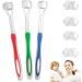 Layhou Three-Page Toothbrush Set for Autism | 4 Interchangeable Brush Heads | Soft Bristles | Sensory Gum Care for Kids (Red Green Blue) - International Shipping Available - Buy Online on GoSupps.com