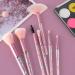 Glitter Acrylic Handle Makeup Brush Set for Women - Powder, Blush, Eyeshadow - Buy Online on GoSupps.com