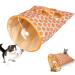Cat Tunnels for Indoor Cats Cat Tunnel Bag Collapsible Cat Tunnel Bed Rabbit Tunnel Crinkle Paper Interactive Cat Drill Bag Toys for Home Pet House (Orange)