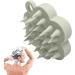 Silicone Shampoo Brush - Portable Scalp Massager & Shower Hair Scrubber for Men - Flexible Bristles for Wet & Dry Hair - Light Gray - Buy Online on GoSupps.com