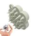 Generic scalp peeling shampoo massager brushwear |Portable silicone head skin massager shampoo brush shower hair brush for hair growth and head massage light gray