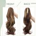 Claw On Ponytail Extension 18 Inch Curly Wavy Maroon & Blonde Synthetic Hairpiece - Buy Online on GoSupps.com